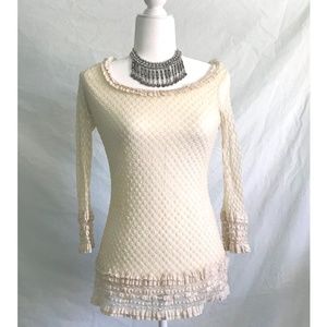 Vintage Lace Inspired Blouse with Long Sleeves